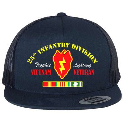 25th Infantry Division Vietnam Veteran Tropic Lightning Flat Bill Trucker Hat