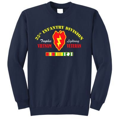 25th Infantry Division Vietnam Veteran Tropic Lightning Tall Sweatshirt