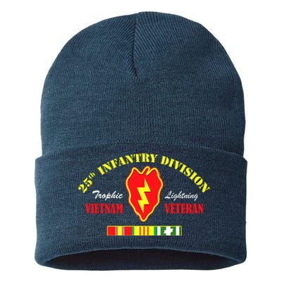 25th Infantry Division Vietnam Veteran Tropic Lightning Sustainable Knit Beanie