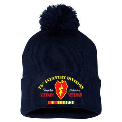 25th Infantry Division Vietnam Veteran Tropic Lightning Pom Pom 12in Knit Beanie