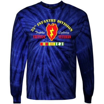 25th Infantry Division Vietnam Veteran Tropic Lightning Tie-Dye Long Sleeve Shirt