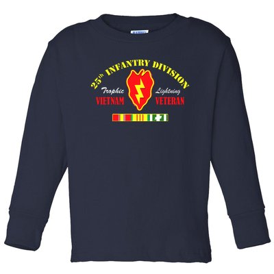 25th Infantry Division Vietnam Veteran Tropic Lightning Toddler Long Sleeve Shirt