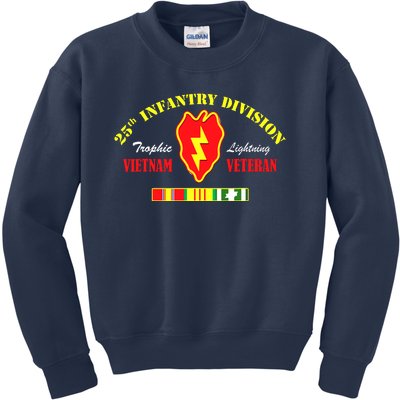 25th Infantry Division Vietnam Veteran Tropic Lightning Kids Sweatshirt