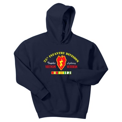 25th Infantry Division Vietnam Veteran Tropic Lightning Kids Hoodie