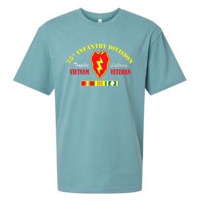 25th Infantry Division Vietnam Veteran Tropic Lightning Sueded Cloud Jersey T-Shirt