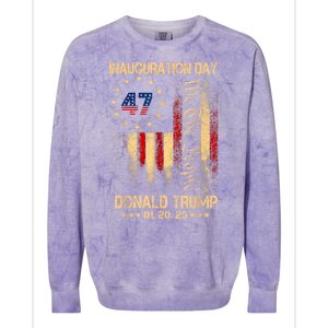 2025 Inauguration Day We The People President Trump 47 Colorblast Crewneck Sweatshirt