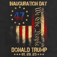 2025 Inauguration Day We The People President Trump 47 7 Panel Mesh Trucker Snapback Hat