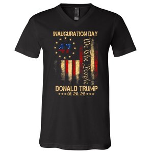 2025 Inauguration Day We The People President Trump 47 V-Neck T-Shirt