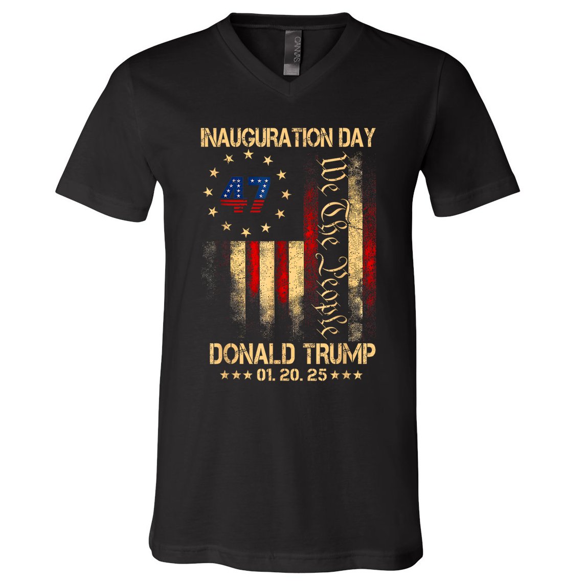 2025 Inauguration Day We The People President Trump 47 V-Neck T-Shirt