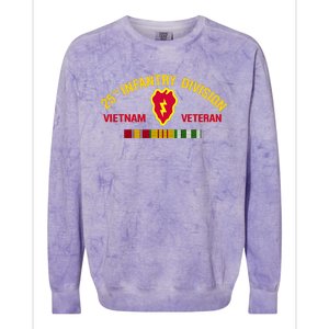 25th Infantry Division Vietnam War Veteran Colorblast Crewneck Sweatshirt