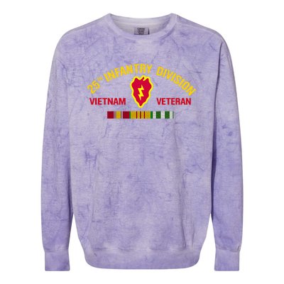 25th Infantry Division Vietnam War Veteran Colorblast Crewneck Sweatshirt