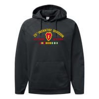 25th Infantry Division Vietnam War Veteran Performance Fleece Hoodie