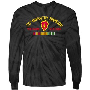 25th Infantry Division Vietnam War Veteran Tie-Dye Long Sleeve Shirt