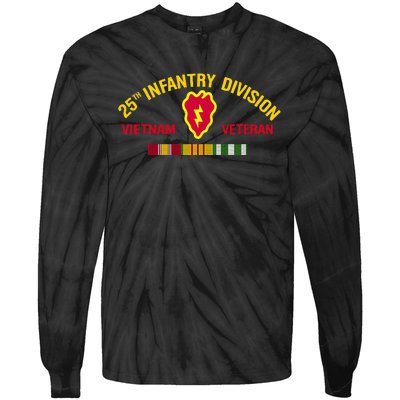 25th Infantry Division Vietnam War Veteran Tie-Dye Long Sleeve Shirt