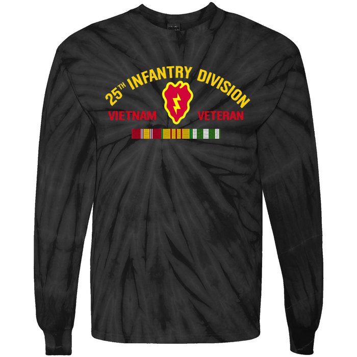 25th Infantry Division Vietnam War Veteran Tie-Dye Long Sleeve Shirt