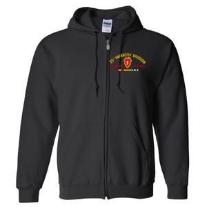 25th Infantry Division Vietnam War Veteran Full Zip Hoodie