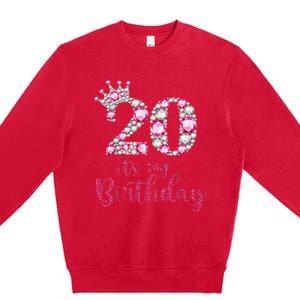 20 It's My Birthday 20th Birthday 20 Years Old Bday Premium Crewneck Sweatshirt