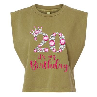 20 It's My Birthday 20th Birthday 20 Years Old Bday Garment-Dyed Women's Muscle Tee