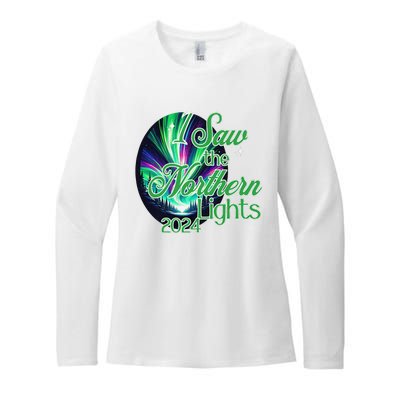 2024 I Saw The Northern Lights May 2024 Womens CVC Long Sleeve Shirt