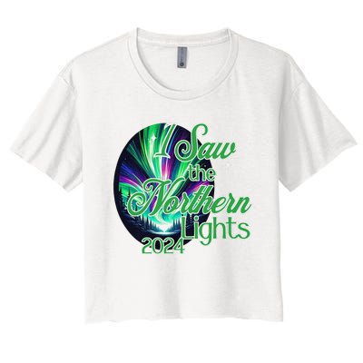 2024 I Saw The Northern Lights May 2024 Women's Crop Top Tee