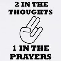 2 In The Thoughts 1 In The Prayers Funny Shocker Meme T-Shirt