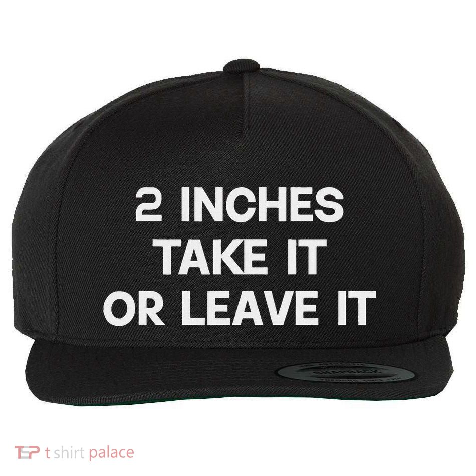 2 Inches Take It Or Leave It Funny Quote Design Wool Snapback Cap