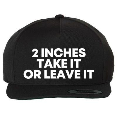 2 Inches Take It Or Leave It Wool Snapback Cap