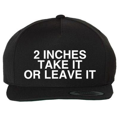 2 Inches Take It Or Leave It Wool Snapback Cap