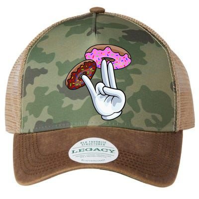 2 In The Pink 1 In The Stink I Dirty Donuts Hand Humor Legacy Tie Dye Trucker Hat