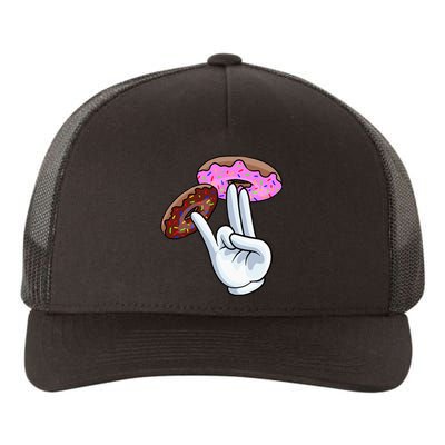 2 In The Pink 1 In The Stink I Dirty Donuts Hand Humor Yupoong Adult 5-Panel Trucker Hat