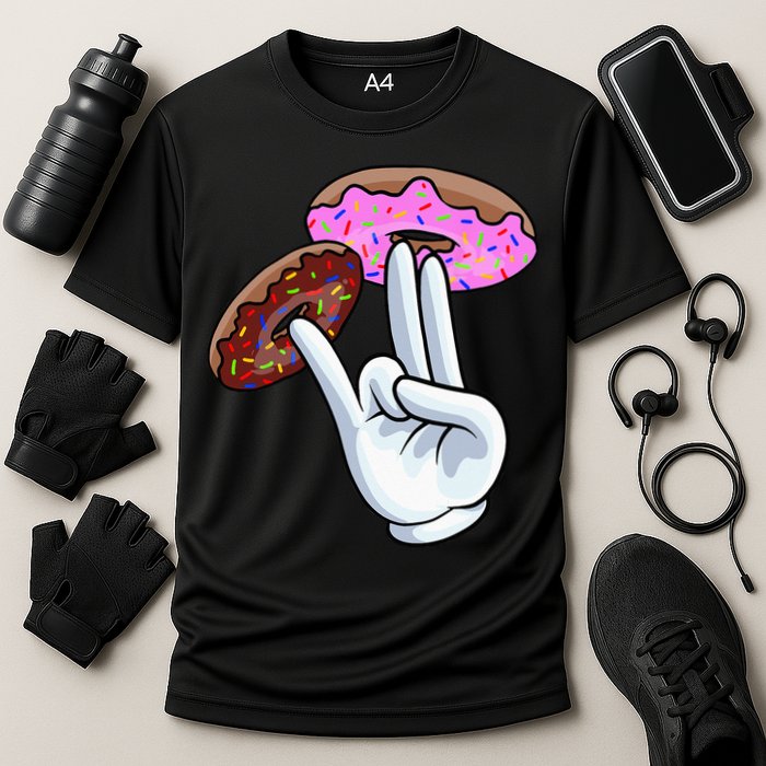 2 In The Pink 1 In The Stink I Dirty Donuts Hand Humor Performance Shirt