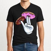 2 In The Pink 1 In The Stink I Dirty Donuts Hand Humor V-Neck T-Shirt