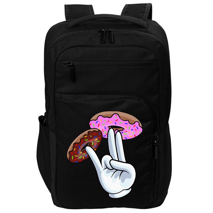 2 In The Pink 1 In The Stink I Dirty Donuts Hand Humor Impact Tech Backpack