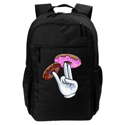 2 In The Pink 1 In The Stink I Dirty Donuts Hand Humor Backpack
