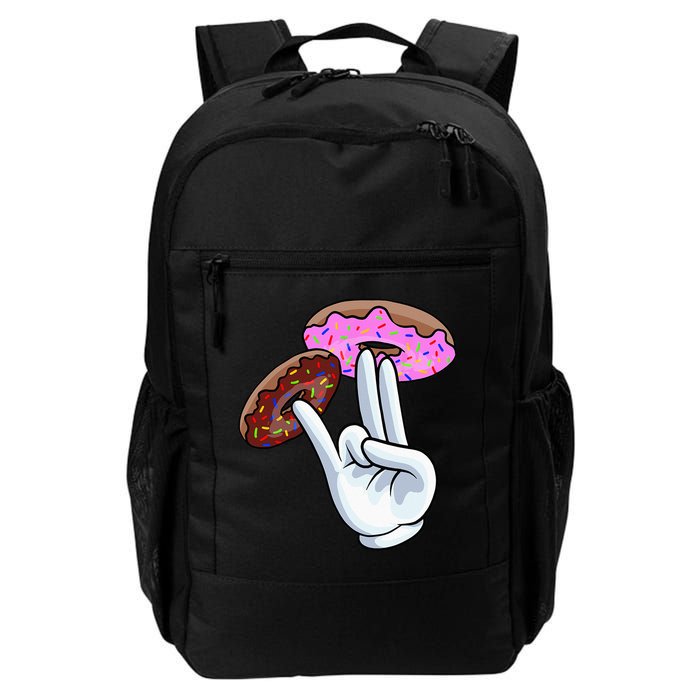 2 In The Pink 1 In The Stink I Dirty Donuts Hand Humor Backpack