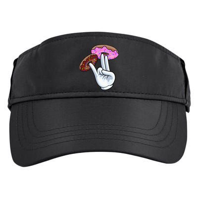 2 In The Pink 1 In The Stink I Dirty Donuts Hand Humor Adult Drive Performance Visor