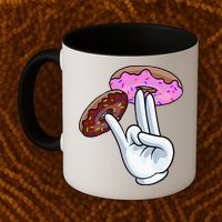 2 In The Pink 1 In The Stink I Dirty Donuts Hand Humor Mug