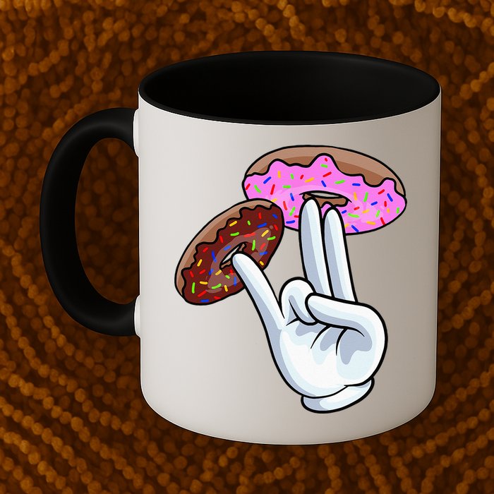 2 In The Pink 1 In The Stink I Dirty Donuts Hand Humor Mug