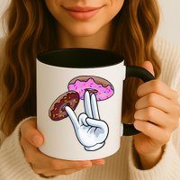2 In The Pink 1 In The Stink I Dirty Donuts Hand Humor Mug