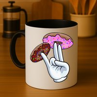 2 In The Pink 1 In The Stink I Dirty Donuts Hand Humor Mug