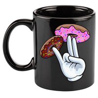 2 In The Pink 1 In The Stink I Dirty Donuts Hand Humor 11oz C Handle Ceramic Mug