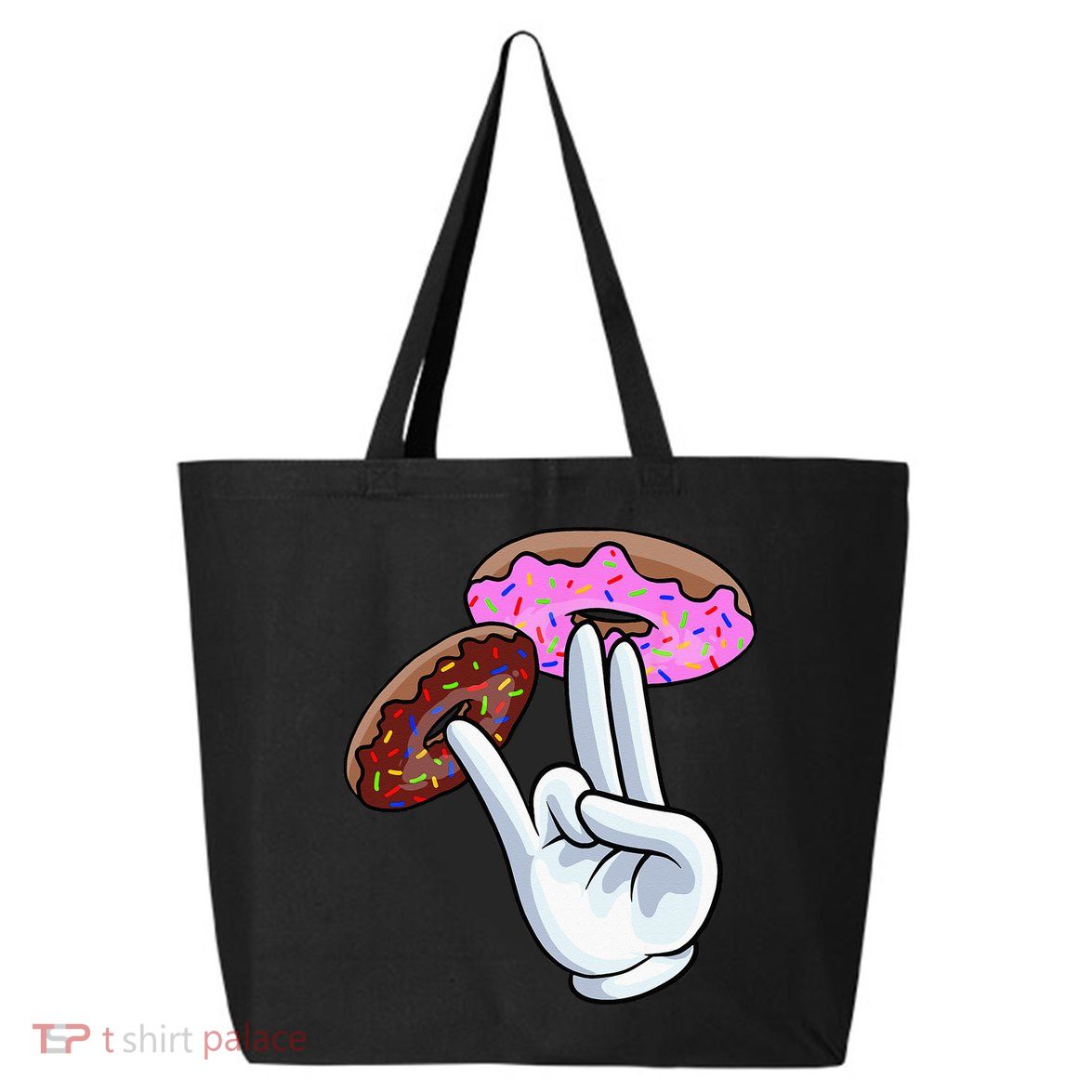 2 In The Pink 1 In The Stink I Dirty Donuts Hand Humor 25L Jumbo Tote