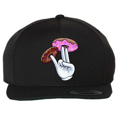 2 In The Pink 1 In The Stink I Dirty Donuts Hand Humor Wool Snapback Cap