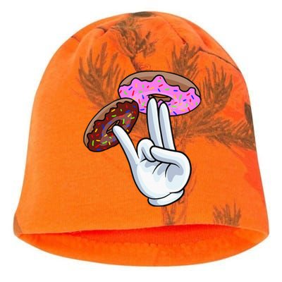 2 In The Pink 1 In The Stink I Dirty Donuts Hand Humor Kati - Camo Knit Beanie