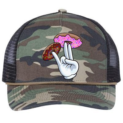 2 In The Pink 1 In The Stink I Dirty Donuts Hand Humor Retro Rope Trucker Hat Cap