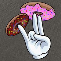 2 In The Pink 1 In The Stink I Dirty Donuts Hand Humor Cotton Canvas Backpack