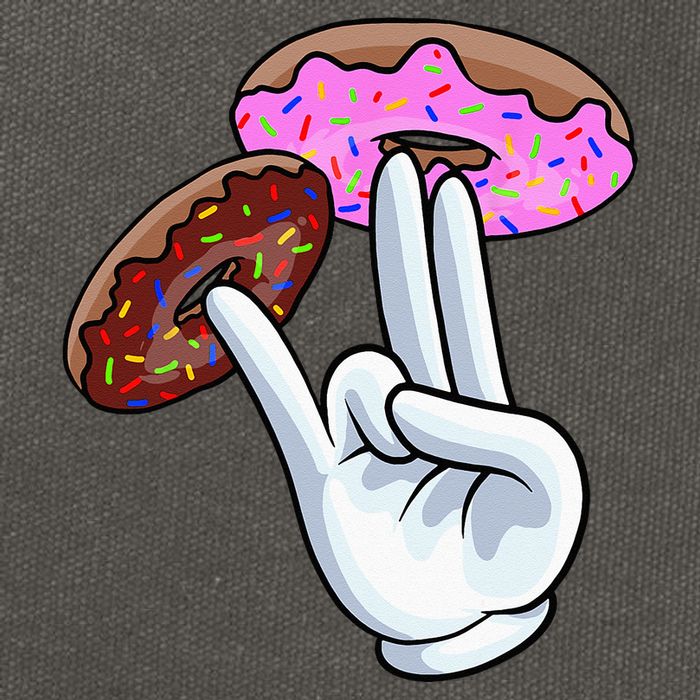 2 In The Pink 1 In The Stink I Dirty Donuts Hand Humor Cotton Canvas Backpack