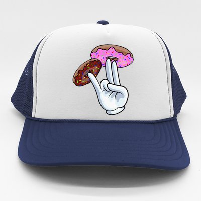 2 In The Pink 1 In The Stink I Dirty Donuts Hand Humor Trucker Hat