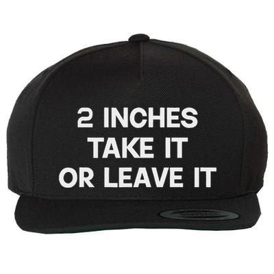 2 Inches Take It Or Leave It Wool Snapback Cap