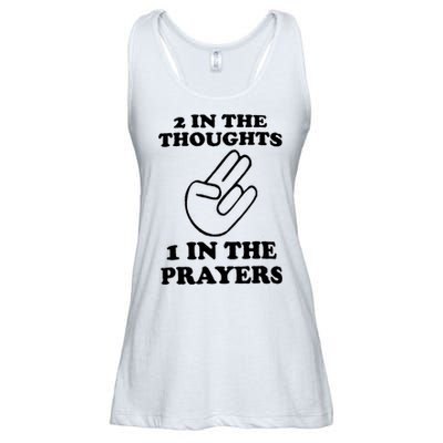 2 In The Thoughts 1 In The Prayers Ladies Essential Flowy Tank